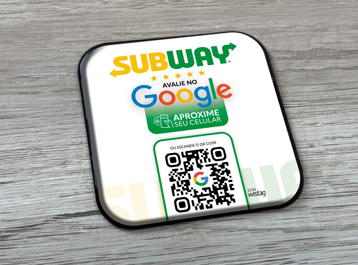 Tag NFC Resinada 8 × 8 cm — MultLinks Personalizada