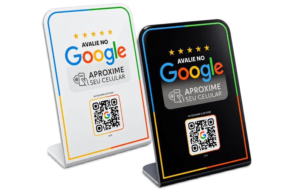 Plaquinhas NFC Google branca e preta, modelos padrão para revenda sem a marca Wistag